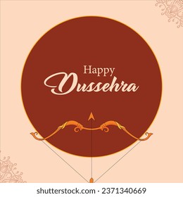 Happy Dussehra festival of India. of Lord Rama killing Ravana. vector illustration design
