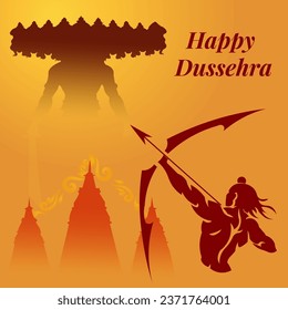 Frohes Dussehra Festival der wahren Tradition des Festivals Handgezeichnete Illustration, kreatives Design, Karte  