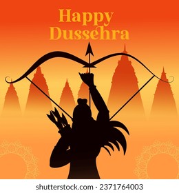 Happy Dussehra Festival of true Traditional festival Hand drawn illustration, creative design, card  