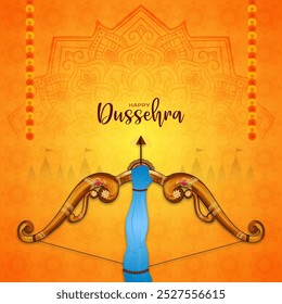 Happy Dussehra hindu Festival cultural indiano vijayadashami vetor de fundo