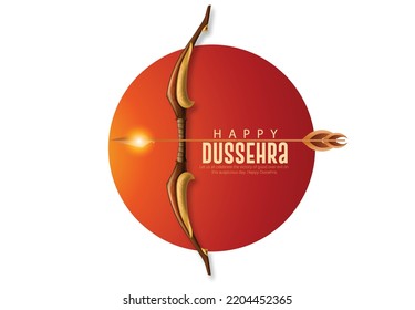 Happy Dussehra illustration of Lord Rama killing Ravana in Dussehra,Vijayadashami