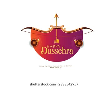 Happy Dussehra illustration of Lord Rama killing Ravana in Dussehra,Vijayadashami