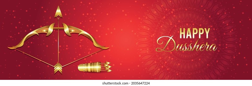 Happy dussehra indian festival celebration card