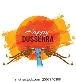 Happy dussehra indian festival celebration card