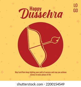 Happy Dussehra indian festival social media tamplate 2022