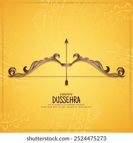 Vector de tarjeta de celebración del festival tradicional indio Dussehra feliz