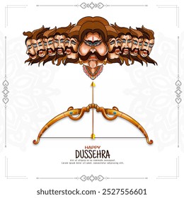 Happy Dussehra indian traditional festival background vector