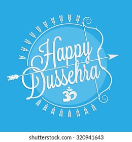 Happy Dussehra lettering for your greeting card design