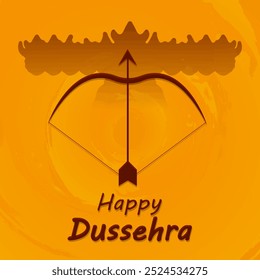 Feliz Dussehra Lord Rama matando Ravana Dussehra Vijayadashami, ilustração vetorial.