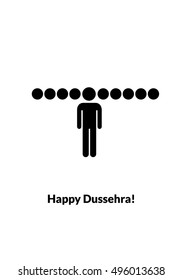 Happy Dussehra (Minimalist Design Concept)