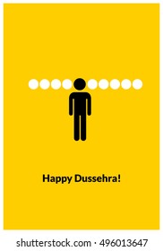 Happy Dussehra (Minimalist Design Concept)