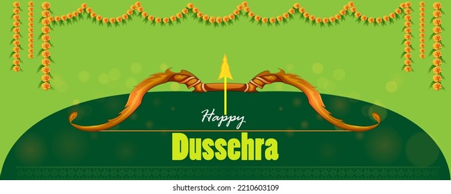 Happy Dussehra Navratri celebration India holiday background. Vector illustration