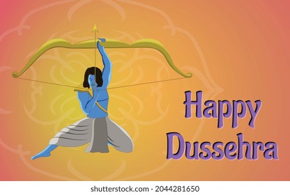 Happy Dussehra Navratri vector art for Dussehra background and banner.