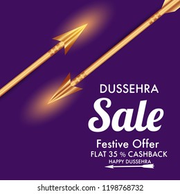 Happy Dussehra Offer Background Design.