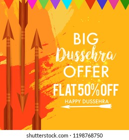 Happy Dussehra Offer Background Design.