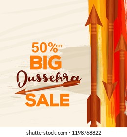 Happy Dussehra Offer Background Design.