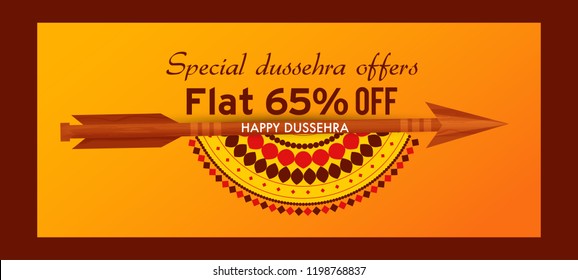 Happy Dussehra Offer Background Design.