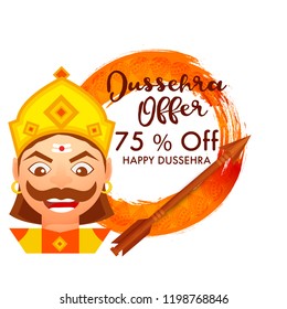 Happy Dussehra Offer Background Design.