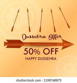 Happy Dussehra Offer Background Design.