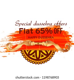 Happy Dussehra Offer Background Design.