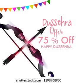 Happy Dussehra Offer Background Design.