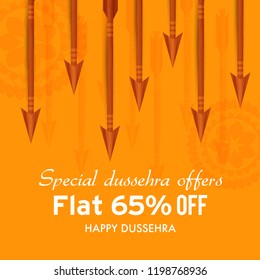 Happy Dussehra Offer Background Design.