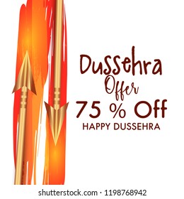 Happy Dussehra Offer Background Design.
