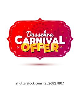 Happy Dussehra. Offers, sale, shopping concept for Indian Dussehra Carnival.