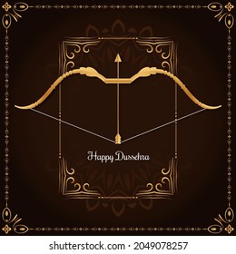 Happy Dussehra religious festival celebration background vector