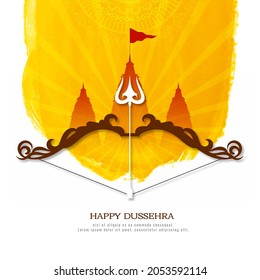 Happy Dussehra religious festival celebration background vector