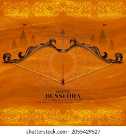 Happy Dussehra religious festival decorative background design