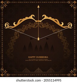 Happy Dussehra religious hindu festival background design