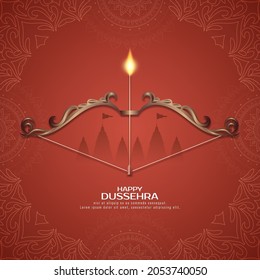 Happy Dussehra traditional Indian festival classic background vector