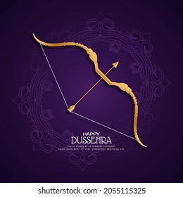 Happy Dussehra traditional Indian festival classic background design