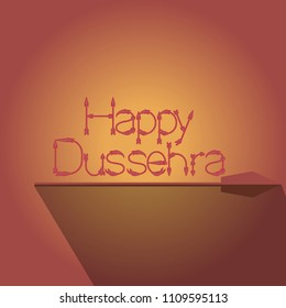 Happy Dussehra vector arrow. celebration background with creative illustration .Banner or Flyer design for Indian Festival concept celebration