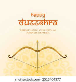 Happy Dussehra Vector Design. Lord Rama killing Ravana in Dussehra,Vijayadashami. Translation: Happy Dussehra
