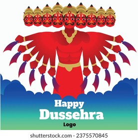 Happy Dussehra, vector illustration of Lord Rama killing Ravana in Happy Dussehra festival of Happy India.