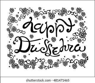 Happy Dussehra. Vector illustration. This useful for postcard, poster, cover, icon, sticker, tag