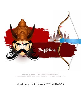 Happy Dussehra and Vijaya dashami festival background design vector