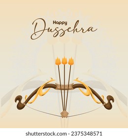 happy dussehra and vijyadashmi with lord rama social media post in hindi calligraphy