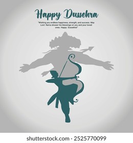 Happy Dussehra and Vijyadashmi with lord rama Social Media Post in Hindi calligraphy (Feliz Dussehra e Vijyadashmi com lorde Rama em caligrafia hindi), In Hindi Dussehra, Vijyadashmi significa Vitória sobre o Mal, Jai Shri Ram significa Senhor Rama.