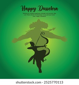 Happy Dussehra and Vijyadashmi with lord rama Social Media Post in Hindi calligraphy (Feliz Dussehra e Vijyadashmi com lorde Rama em caligrafia hindi), In Hindi Dussehra, Vijyadashmi significa Vitória sobre o Mal, Jai Shri Ram significa Senhor Rama.