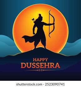 Feliz Dussehra deseja arte vetorial