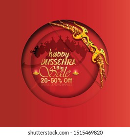 Happy dusshera Hindu festival celebrated at the end of Navratri