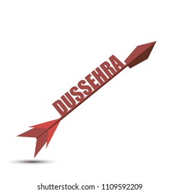 Happy Dusshera vector arrow. celebration background with creative illustration .Banner or Flyer design for Indian Festival concept celebration
