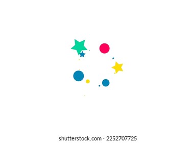 Happy Dust Festival Vector White Background. Fun Shine Background. Independence Round Banner. Falling Confetti Christmas Invitation.