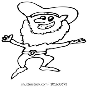 happy dwarf illustration