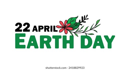 Happy Earth Day 22 april Illustration of a happy earth day, for environment safety celebration earth day