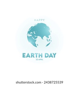 Happy earth day 22 april minimal post design