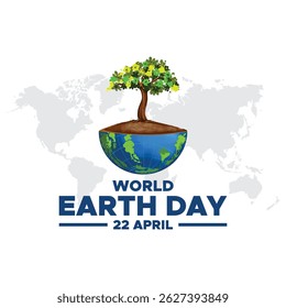 Happy Earth Day, 22 April,  Happy Earth Day  typography vector design for greeting cards and poster. Design template.